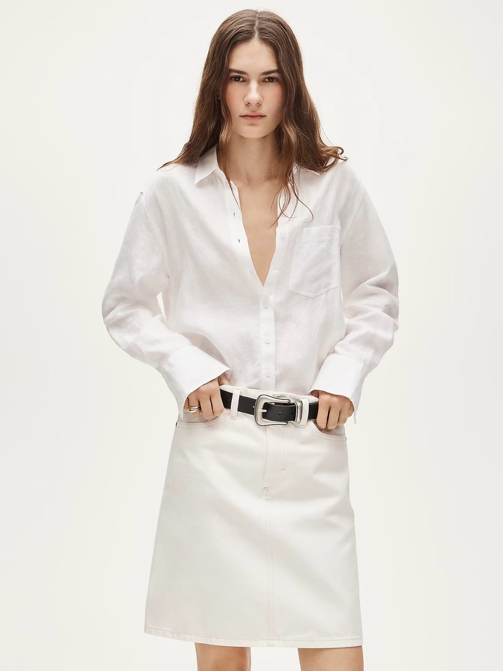 J. Crew Garçon classic button-up shirt in Baird McNutt Irish linen Size 10 Tall
